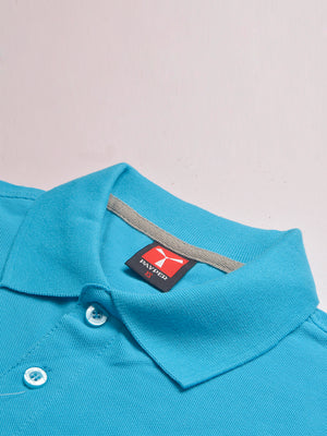 PYPR Summer Solid Polo Shirt For Men-Sky Blue-BE1593/BR13824