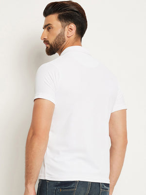 PYPR Summer Solid Polo Shirt For Men-White-BE1589/BR13820