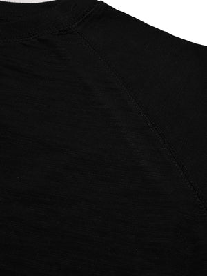 PYPR Terry Fleece Raglan Sleeve Sewatshirt For Men-Black Melange-BE2026/BR14147