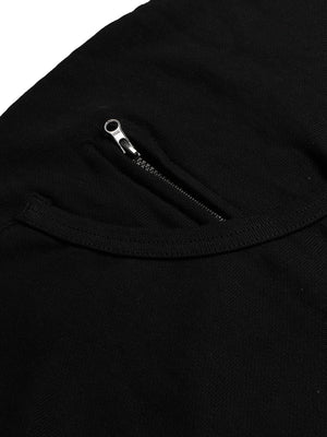 PYPR Terry Fleece Raglan Sleeve Zipper Hoodie For Men-Black-BE2021/BR14143