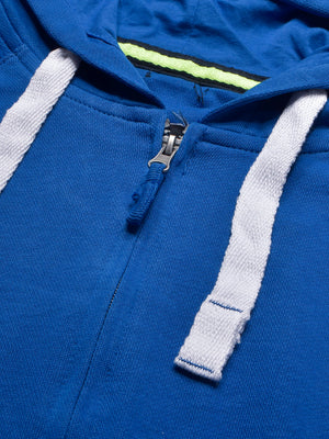 PYPR Terry Fleece Raglan Sleeve Zipper Hoodie For Men-Blue-BE2020/BR14142