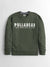 P&B Crew Neck Terry Fleece Sweatshirt For Men-Olive Green-SP689