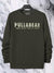 P&B Crew Neck Terry Fleece Sweatshirt For Men-Dark Olive Green-BE2869