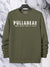 P&B Crew Neck Terry Fleece Sweatshirt For Men-Olive Green-BE2865