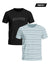 Pack Of 2 Single Jersey Tee Shirt For Men-BE2037/BR14166