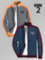 Pack of 2 P&B Fleece Zipper Mock Neck Jacket For Men-Navy & Grey-BE2822