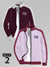 Pack of 2 P&B Terry Fleece Zipper Mock Neck Jacket For Men-Burgundy & Light Purple-BE2831