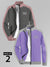 Pack of 2 P&B Terry Fleece Zipper Mock Neck Jacket For Men-Dark Grey & Light Purple-BE2830