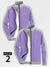 Pack of 2 P&B Terry Fleece Zipper Mock Neck Jacket For Men-Light Purple with Grey Melange Panels-BE2828