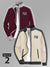 Pack of 2 P&B Terry Fleece Zipper Mock Neck Jacket For Men-Maroon & Skin-BE2825