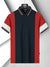 LV Summer Active Wear Polo Shirt For Men-Navy with Red & White Panel-SP2652/RT2530