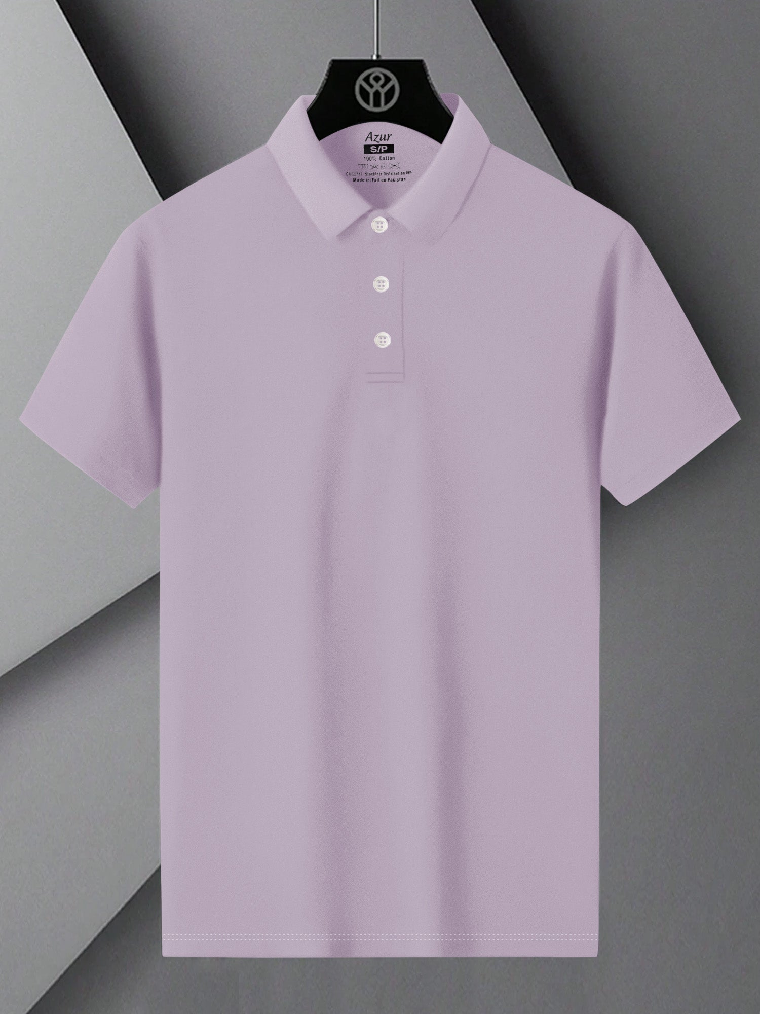 Azur Summer Polo Shirt For Men-Light Purple-SP1642