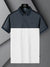 LV Summer Polo Shirt For Men-White with Slate Blue-SP1425/RT2360