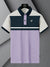LV Summer Polo Shirt For Men-purple with Light Navy & Off White-SP1585/RT2380