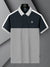 LV Summer Polo Shirt For Men-Grey with Navy-SP1523/RT2358
