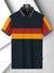 LV Summer Active Wear Polo Shirt For Men-Navy with Red & Orange Panel-SP2658/RT2532