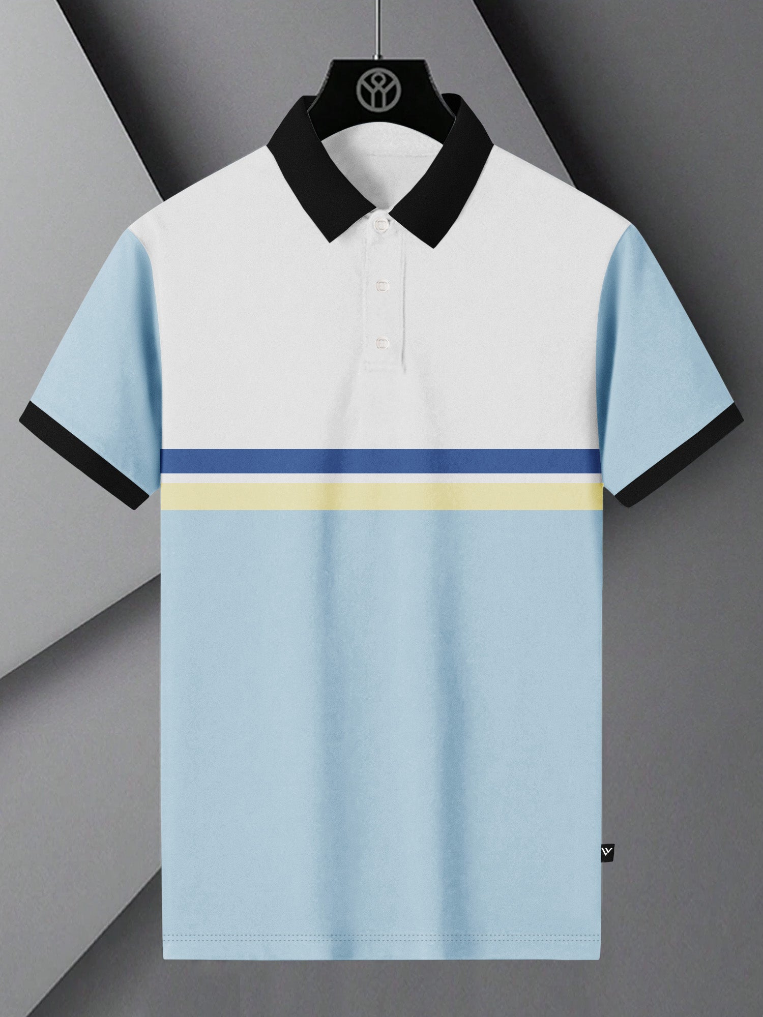 NXT Summer Polo Shirt For Men-Blue & White with Stripes-SP1533