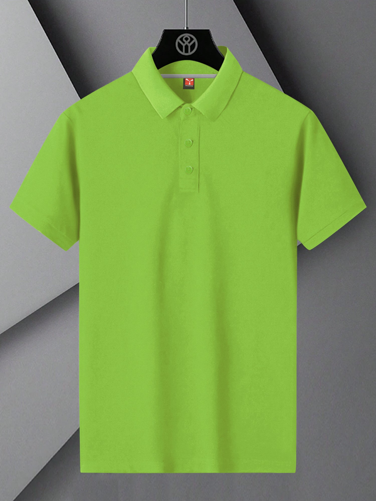 PYPR Summer Solid Polo Shirt For Men Lime Green BE1591