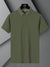 PYPR Summer Solid Polo Shirt For Men-Olive Green-BE1595