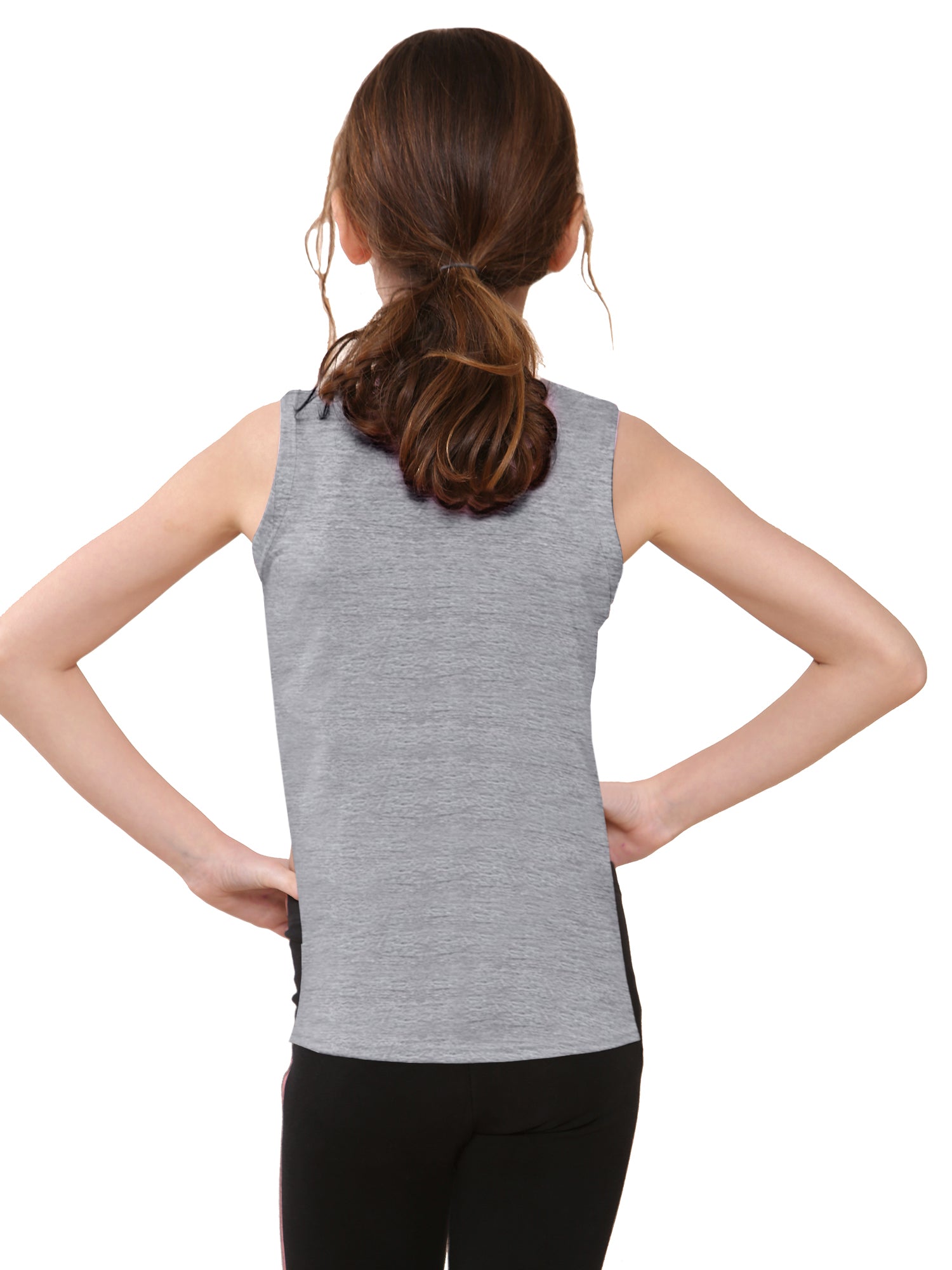 Popular Sports Viscous Back Tail Tee Shirt For Kids-Grey Melange-BE1451