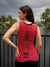 Popular Sports Laser Cut Open Back Sleeveless Shirt For Women-Red-BR13712