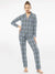 Premium Quality Flannel Night Suit For Women-Allover Check-BE2431