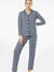 Premium Quality Flannel Night Suit For Women-Allover Check-BE2438/BR14486