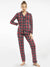 Premium Quality Flannel Night Suit For Women-Allover Check-BE2439