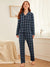 Premium Quality Flannel Night Suit For Women-Allover Check-BE2440