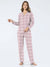 Premium Quality Flannel Night Suit For Women-Allover Check-BE2442