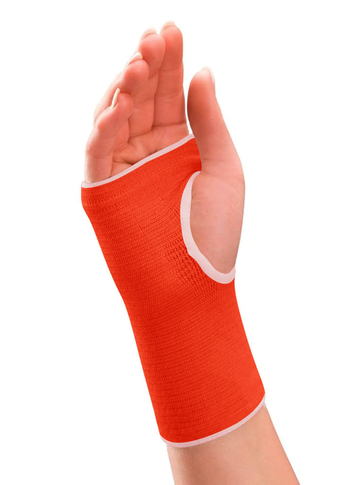 Premium Quality Half Hand Gloves Pair-Flourscent Orange-LV471