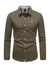 R2 Fitters Premium Slim Fit Casual Shirt For Men-Olive Green with Allover Preint-BE930
