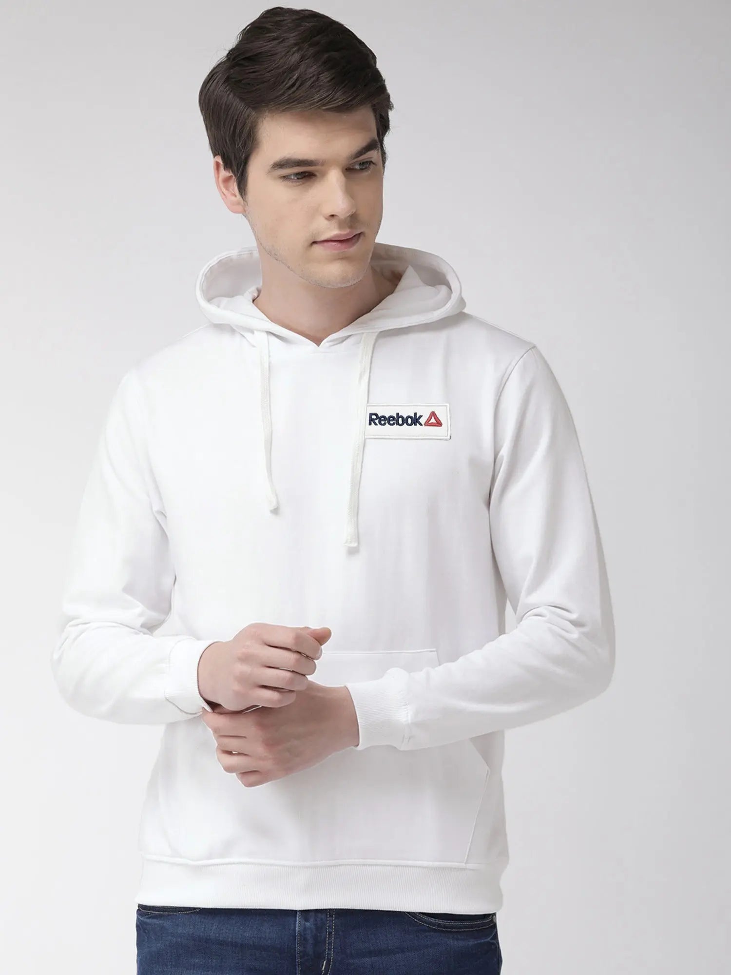 RB Fleece Pullover Hoodie For Men White-SP308