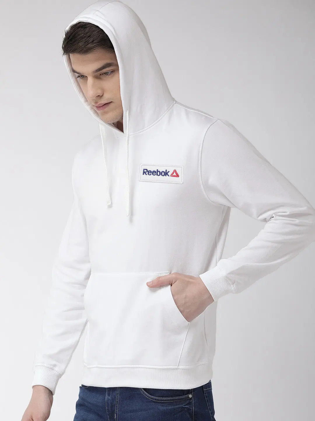 RB Fleece Pullover Hoodie For Men White-SP308