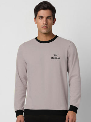 RBK Fleece Sweatshirt For Men-Tea Pink & Black-BE2762