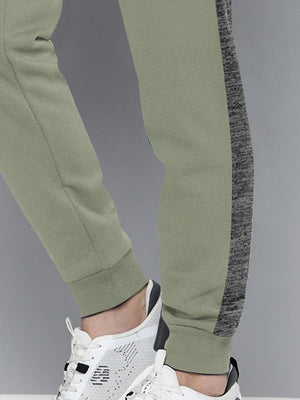 RBK Terry Fleece Jogger Sweatpant For Men-Grapes Green With Grey Panel-BE2611