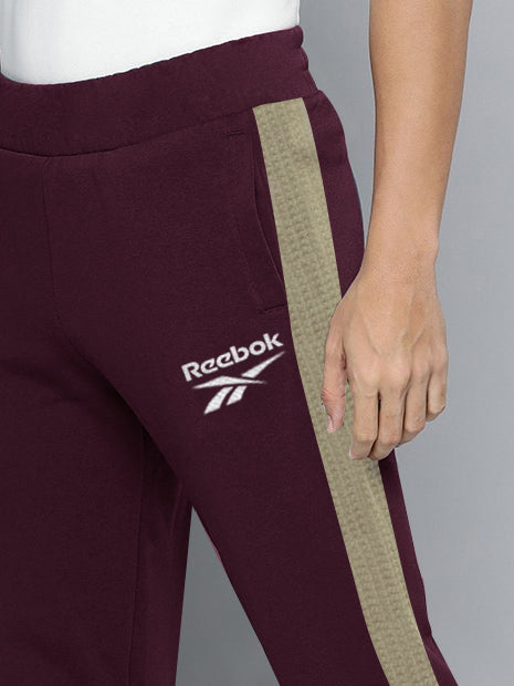 RBK Terry Fleece Jogger Sweatpant For Men-Maroon with Wheat Panel-BE2578