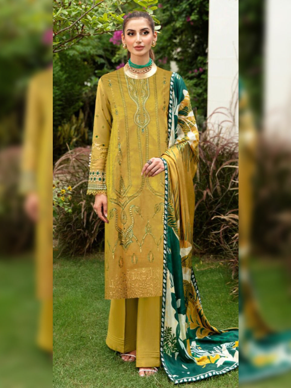 Ramsha Bana Doriya Embroidered Lawn Unstitched 3 Pcs Suit For Women-BE3096/BR14986