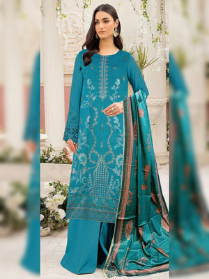 Ramsha Bana Doriya Embroidered Lawn Unstitched 3 Pcs Suit For Women-BE3101/BR14991