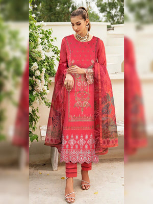 Ramsha Bana Doriya Embroidered Lawn Unstitched 3 Pcs Suit For Women-BE3102/BR14992