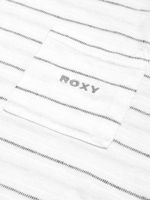 Roxy Sleeveless Pocket Style Vest T Shirt For Men-White With Stripes-BE948/BR13196