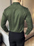 Louis Vicaci Super Stretchy Slim Fit Long Sleeve Summer Formal Casual Shirt For Men-Green Wrinkle-SP2217/RT2514