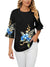 Louis Vicaci Butterfly Sleeve 4 Sided Lycra Top For Ladies-Black-RT2009