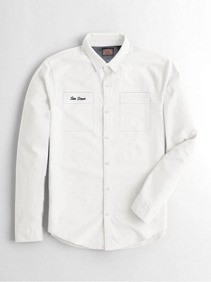 SS Premium Casual Shirt For Men-White-BE1405