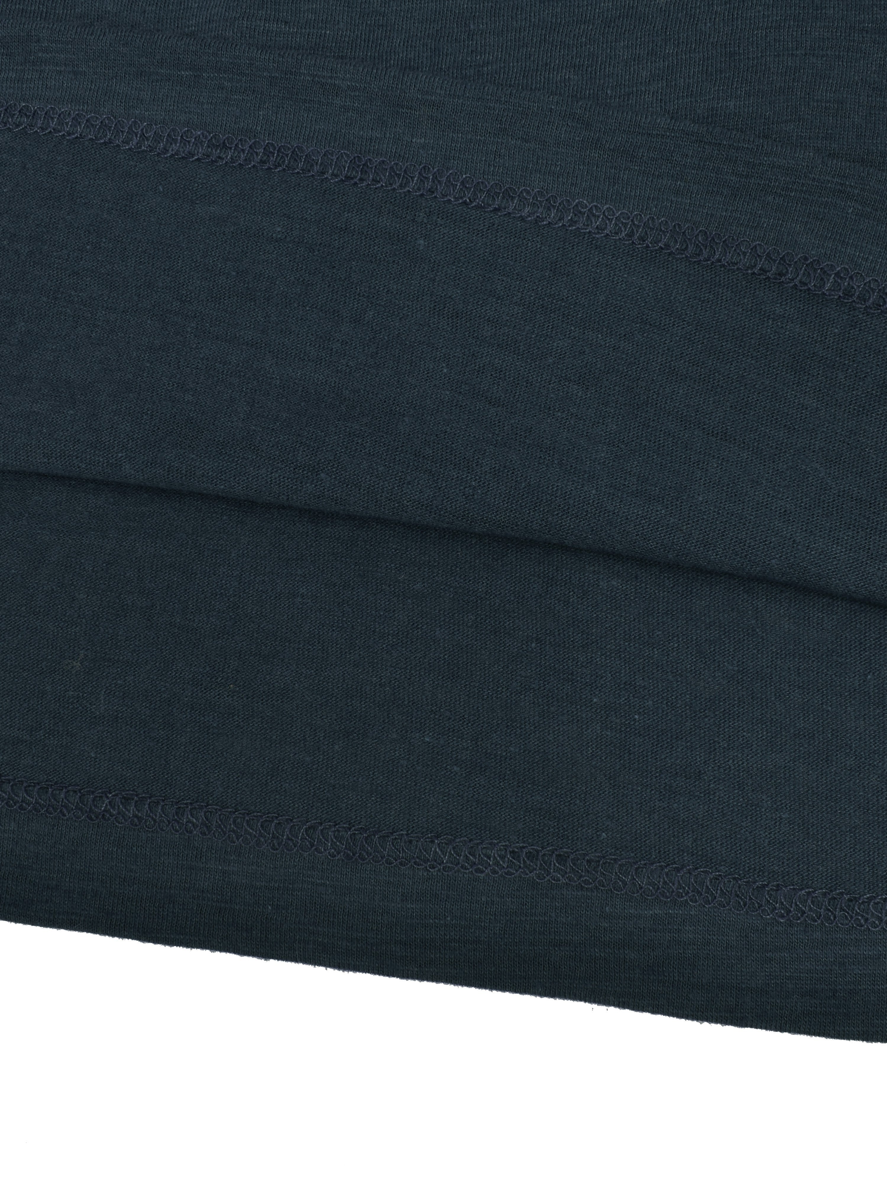 Majestic V Neck Half Sleeve Tee Shirt For Ladies-Navy Melange-SP1966