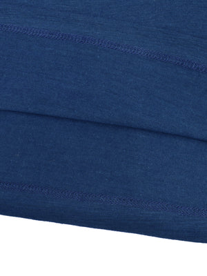 Majestic V Neck Half Sleeve Tee Shirt For Ladies-Blue Melange-SP1965