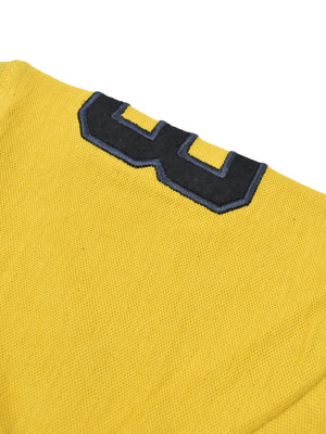 U.S Polo Assn. P.Q Half Sleeve Polo Shirt For Men-Yellow with White & Navy-BE886/BR13129