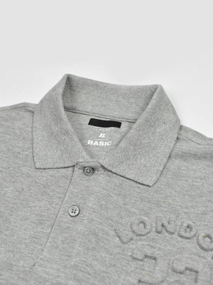 Basic London Half Sleeve Polo Shirt For Men-Grey Melange-SP1940/RT2486