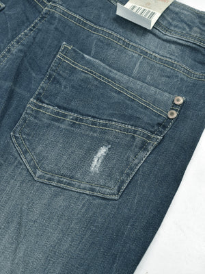 F&F Skinny Fit Stretch Denim For Women-Blue Faded With Grinded Style-SP2459