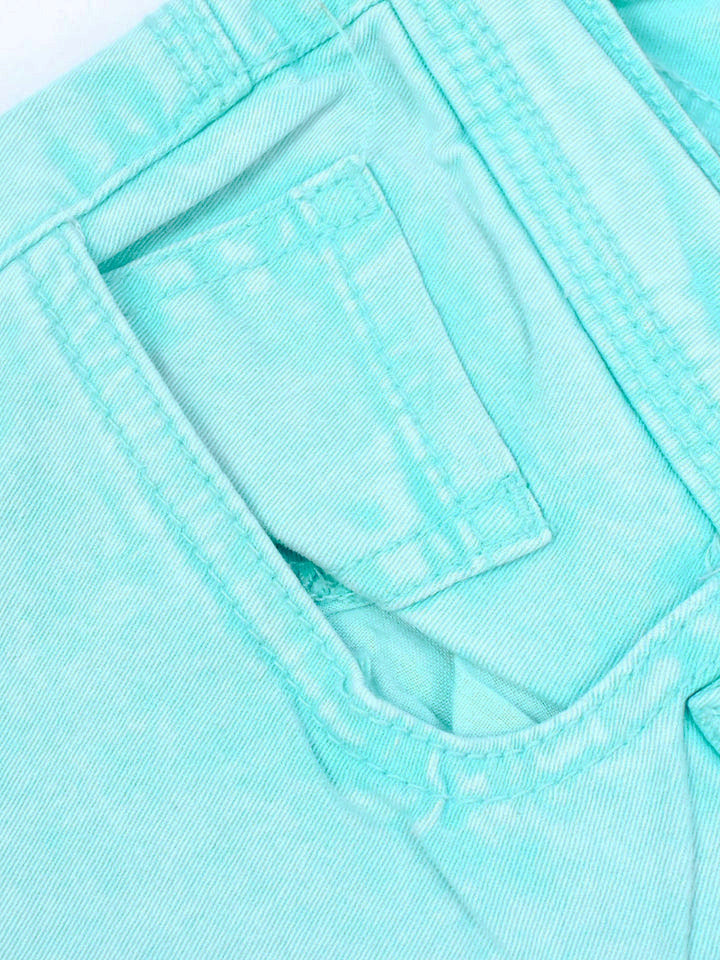 Stylish Denim Short For Men-Light Sky Faded-BR13546